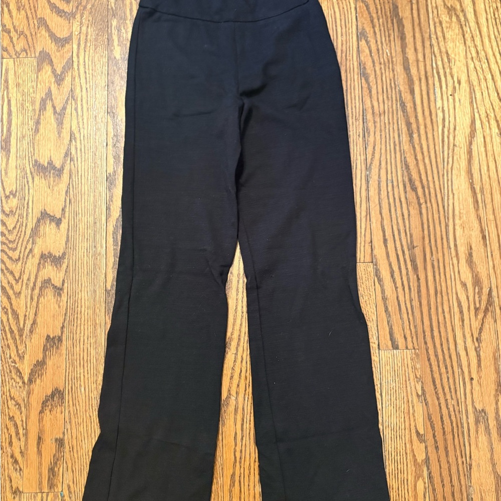 Leggiadro Black Wide-Leg Stretch Pants